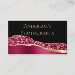 Elegant Guld Rosa Glitter Visitkort