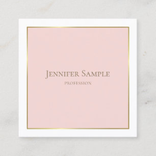Elegant Guld Rosa Vit modern Professionell Fyrkantigt Visitkort
