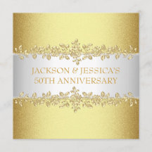 Elegant Guld Rosor 50-årsdagen för Party