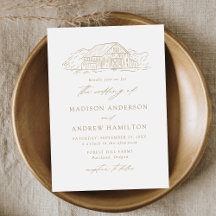 Elegant Guld Rustic Barn Bröllop