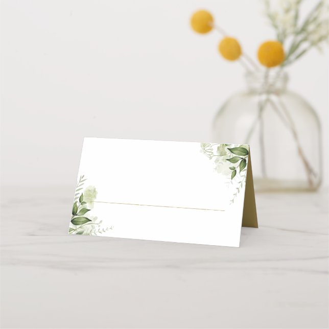 Elegant Guld Rustic Grey Bröllop Folkomröstning Placeringskort (Framsida)