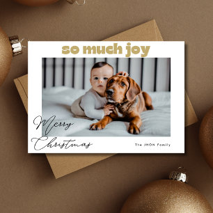 Elegant Guld så mycket Joy God jul Photo Julkort