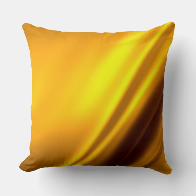 Elegant Guld Satin Faux Struktur utseende Kudde (Framsida)