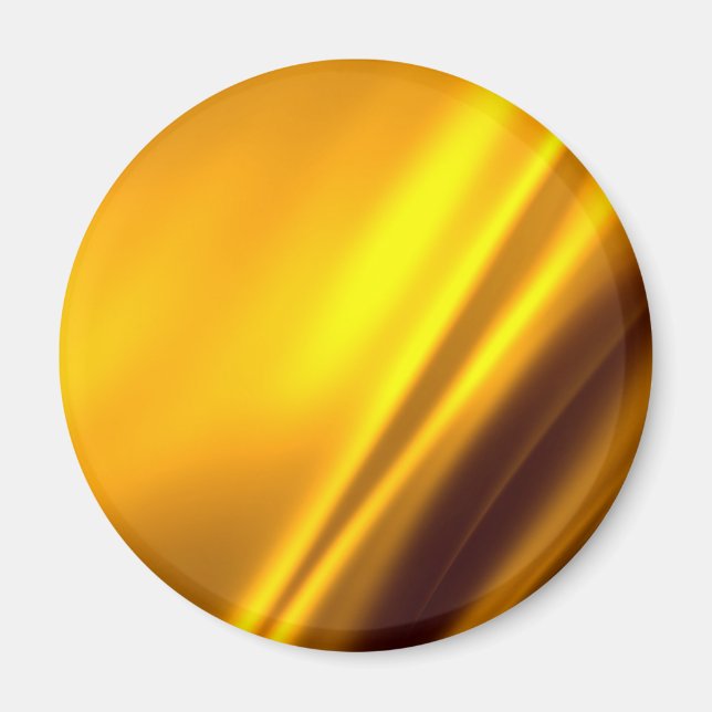Elegant Guld Satin Faux Struktur utseende Magnet (Framsidan)