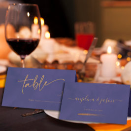 Elegant Guld Script Emerald Lila Bröllop Placeringskort