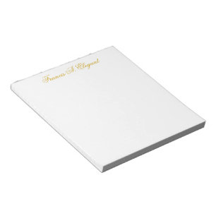 Elegant Guld Script Personlig, Anteckningsblock