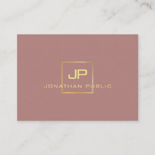 Elegant Guld: Se Monogram Professionell Modern Visitkort