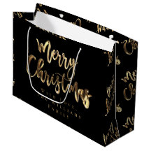 Elegant Guld Se skript i svart God jul