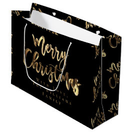 Elegant Guld Se skript i svart God jul