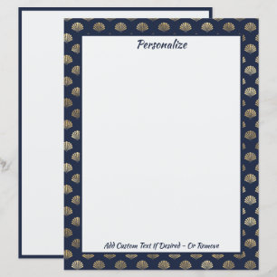 Elegant Guld Seasellerna Oceanen Beach Tema