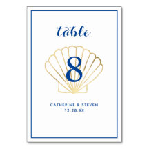 Elegant Guld Seashell Kusten Bröllop