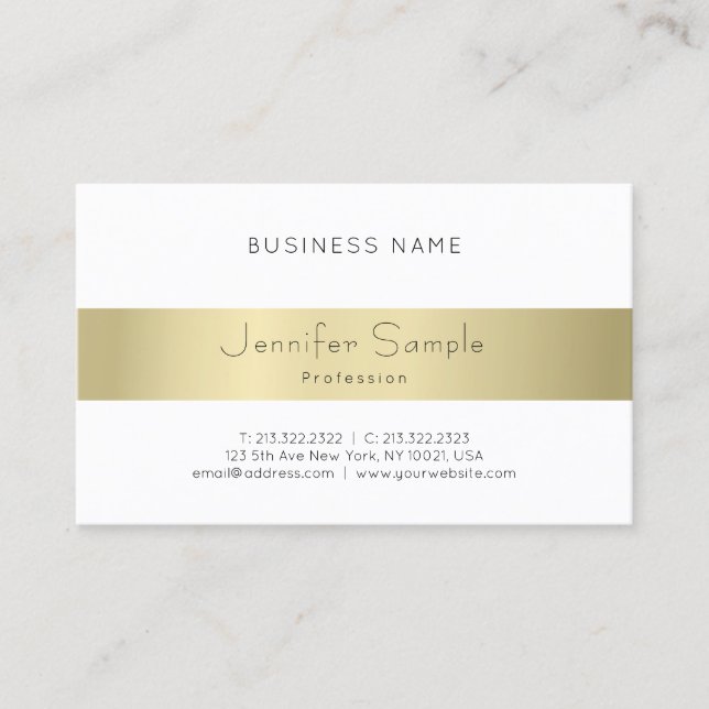 Elegant Guld ser modern Professionell minimal Visitkort (Framsida)