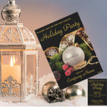 Elegant Guld Silver Black Corporate Julfest