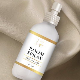 Elegant Guld Simple Modern Room Mist Spray-etikett Fraktsedel