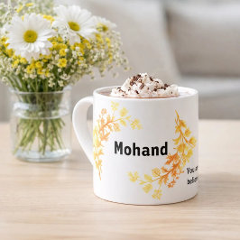 Elegant guld skräddarsydd namn personlig espressok espressomugg