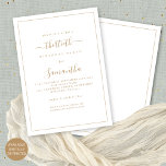 Elegant Guld Skript Gräns 30års födelsedag Party Inbjudningar<br><div class="desc">Elegant Guld Skript Gräns 30års födelsedag Party i. Tillgänglig digitalt eller utskriven. En minimalistisk modern textdesign för din trettionde som är fullt anpassade, med en enda rad gräns. Ändra ord efter behov och du kan också ändra text och färg i bakgrunden samt göra fler om du vill genom att klicka...</div>