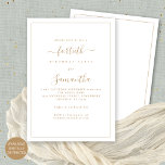 Elegant Guld Skript Gräns 40:e födelsedagen Party Inbjudningar<br><div class="desc">Elegant Guld Script Gräns 40:e födelsedagen Party. Tillgänglig digitalt eller utskriven. En minimalistisk modern textdesign för din 40:e som är fullt anpassade, med en enda rad gräns. Ändra ord efter behov och du kan också ändra text och färg i bakgrunden samt göra fler om du vill genom att klicka på...</div>