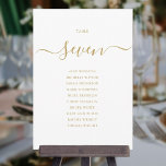 Elegant Guld Skriptdiagram Bordsnummer 7 Sittdiagr<br><div class="desc">De här guld och vita namnteckning manusskript,  dubbla 7-platskort i bordsnummer är perfekt för alla firande. Designad av Thisisnotme©</div>