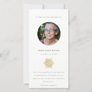 Elegant Guld-smörjcirkelfoto Tack Kort