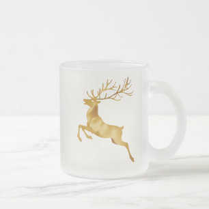 Elegant Guld snöflingsträdare Moose god jul Frostad Glasmugg