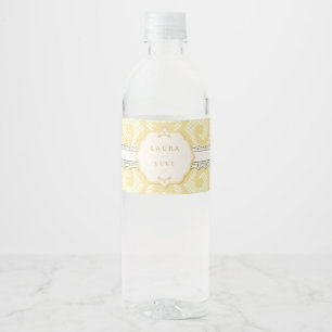 Elegant Guld Snöre Vattenflaskor Etikett