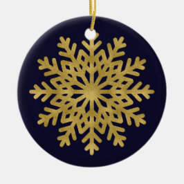 Elegant Guld Snowflake Helgdag Circle Ornamcle Julgransprydnad Keramik