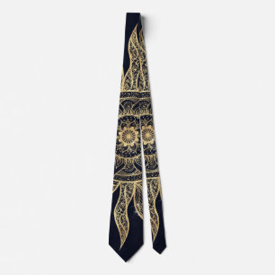 Elegant Guld Sol Mandala Blue Nebula Design Slips