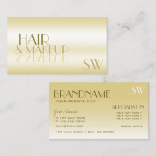 Elegant Guld Spegel Brev med monogram lyx Visitkort