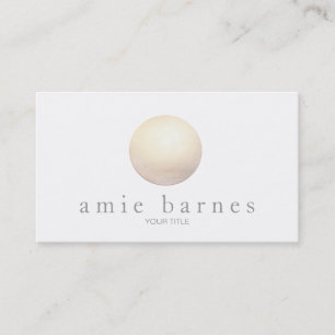 Elegant Guld Sphere Minimalist White Visitkort