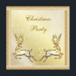 Elegant Guld Stags Classy jul Party Inbjudningar<br><div class="desc">Vackra klasser i party inbjudan vid jul i guld med två eleganter som går ut från guld-stadier/hjort mot bakgrund av och vitt snöflingor och gnistor på en gyllene glödande gradient med söt guld ram. Chic, snyggt, moderna festliga inbjudningar med en romantisk vintage-elegans passar för alla dina helgdag- eller företagshändelser. All...</div>