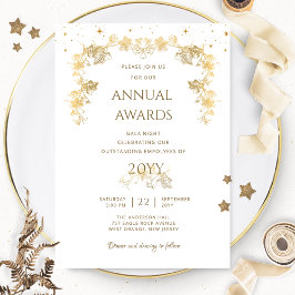 Elegant Guld Starry Night Awards / Gala Night Inbjudningar