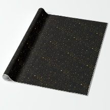 Elegant Guld Starry Night Wrapping Papper