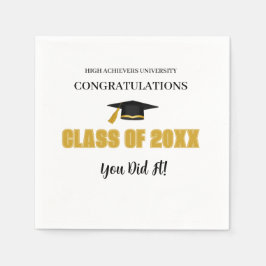 Elegant Guld Studenten Bord Napkin Pappersservett