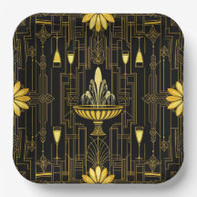 Elegant guld svart gatsby