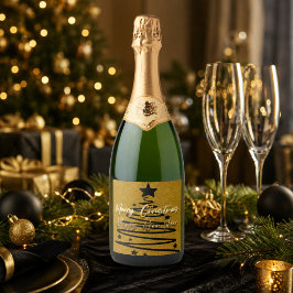 Elegant guld svart God Jul Gott Nytt År