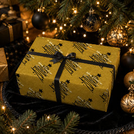 Elegant guld svart God Jul Gott Nytt År Presentpapper