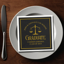 Elegant guld svart juristexamen fest