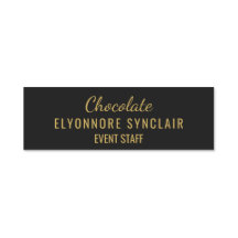 Elegant Guld Svart Minimal Choklad Eventpersonal 