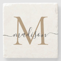 Elegant Guld svart, monogram femininisk skrift Nam