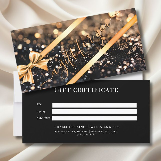 ELEGANT, GULD, SVART, RIBONAFFÄRSINTYG (ELEGANT, GOLD, BLACK, RIBBON BUSINESS CERTIFICATE)