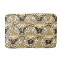 Elegant guld svartkonst deco mönster
