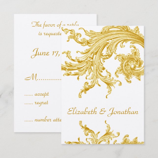 Elegant Guld Sweep Wedding OSA (Fram/baksida)