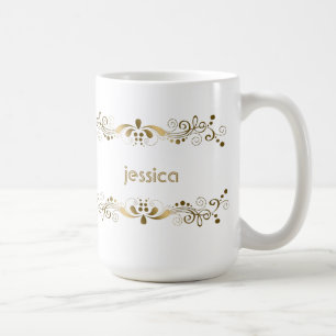 Elegant Guld Swirls Kaffemugg