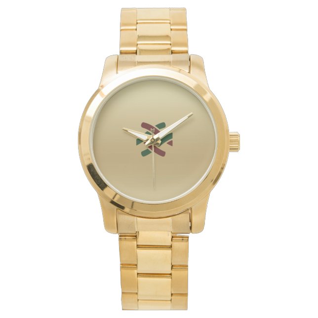 Elegant Guld Teal Manar Bracelet Armbandsur (Framsida)