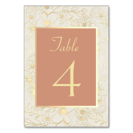 Elegant Guld Terrakotta Bordsnummer