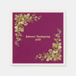 Elegant Guld Thanksgiving Pappersservett