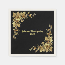 Elegant Guld Thanksgiving Pappersservett