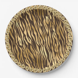 Elegant Guld Tiger Girly Söt