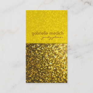 Elegant Guld Tones Glitter Mönster Visitkort