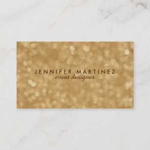 Elegant Guld Tones Glitter & Sparkles Visitkort